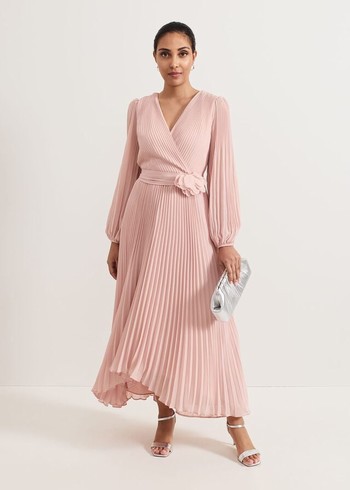 Phase Eight Petite Isadora Pale Dress Pink Canada | KVSPJF-701